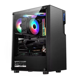 Customized Mid Tower Gaming PC Case Tempered Glass