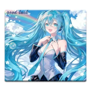Cute Cartoon Personalizable Waterproof Custom Printed Tempered Unbreakable Glass Mouse Pad Gaming