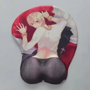 Cute Soft Sexy Cartoon Silicone Wrist Cushion Pad Wrist Rest Anti Slip Pain Relief 3D Butt Mousepad Anime for Office