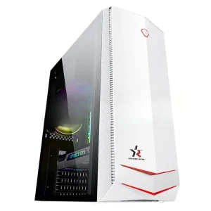 DIY Mid Tower Gaming PC Case with Tempered Glass and RGB ATX MATX Compatible