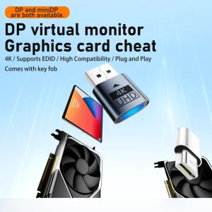 DP Virtual Graphics Adapter Mini DP Graphics Card Decoy Supports 4K High definition