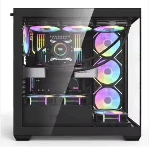 DS900 Support 360 Water Cooler Tempered Glass ATX PC Case Mid Tower Gaming Computer Cases & Towers Desktop Used Status