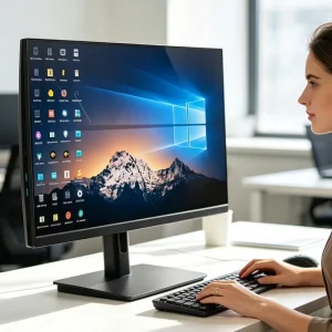 Desktop Computer Core I3 I5 I7 with Camera Type C Interface 23.8 Inch All in One Pc Computer