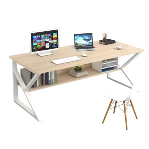 Desktop Computer Desk for Bedroom and Student Use, Small Combination Desk