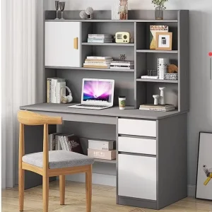 Desktop Computer Desk with Drawers for Home Learning Writing and Office Furniture. Large Desktop Computer Desk