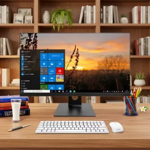 Desktop Computer PC 24” AIO CPU AMD R5 5600 R7 16GB 32GB RAM 256GB 512GB SSD 27″ Display Screen Set UPS Battery All in One PC
