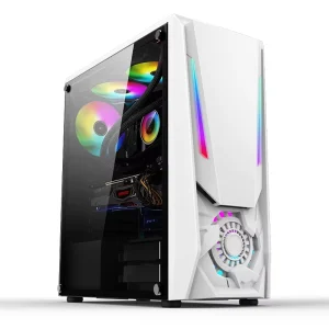 Desktop Gaming PC Case Support ATX Motherboard Tempered Glass