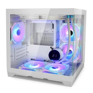 Desktop M-ATX Tempered Glass PC Gaming Case Tower