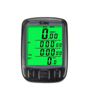 Digital Wired Waterproof Bicycle Computer Auto Clear LCD Backlight Speedometer Stopwatch