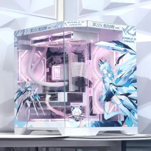 Direct Manufacturer New Design ROG ASUSS SnowBlister M Atx Computer Cabinet Case Tempered Glass Computer Cases for Export