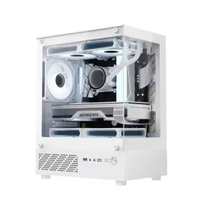 Direct Metal RGB Vertical Gaming Computer Case for Desktop PC MTX Mini Tower Case for Gamer PCs