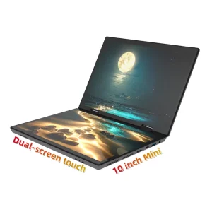 Dual 10 Inch Touchscreen Portable 2-in-1 Laptop 32GB RAM 360-Degree Foldable Design