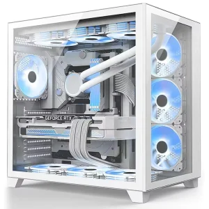 Dual Tempered Glass Gaming PC Case ATX MATX ITX O11 Dynamic Cube