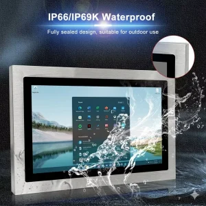 Durable Stainless Steel Wall mounted Outdoor Capacitive Touch High Brightness 1000nits IP67 68 Waterproof Panel Pc