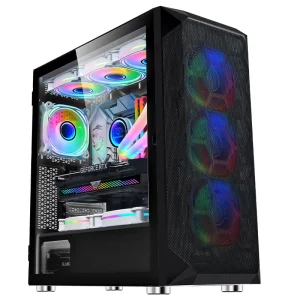 E-ATX Gaming Chassis Multi-Cooling Fan Support Mesh Design Computer Case