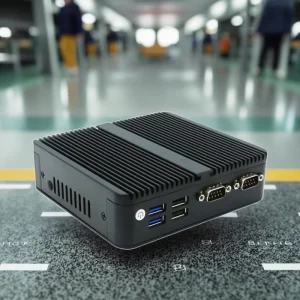 EGLOBAL Fanless Industrial Desktop Computer Intel Celeron J6412 Mini PC Dual LAN Dual COM Three Display Output SSD 3 Year