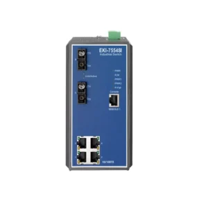 EKI-7554SI Managed Industrial Ethernet Switch with 2 SC Fiber Optic and 4 Fast Ethernet Ports, Wide Temperature