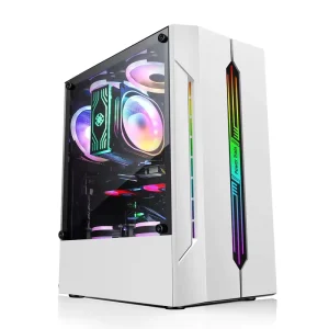 ES280 RGB White Full Tower Aluminum Alloy ATX Computer Case 240 Water Cooled Supports 8 Fan Position Competitive Gaming Micro