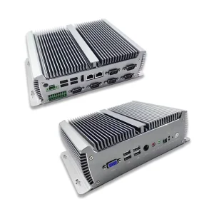 EVUC OEM New Fanless Industrial Mini PC with Intel Core I5 DDR4 RAM SSD M.2 Slots 6*LAN 4*USB3.0 4*USB2.0 Box Pcs