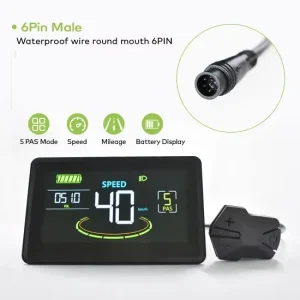 Ebike LCD Screen for Bike Conversion Kit Cycling Computer