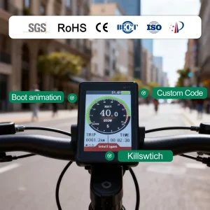 Electric Bicycle Speedometer with Lithium Display and Boot Animation