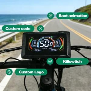 Electric Bike Display with Dual Speed Factory, Clear Speed and Mileage Cycling Computer
