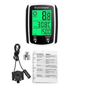 English Wireless Bicycle Computer with Touch Screen, Odometer and Speedometer