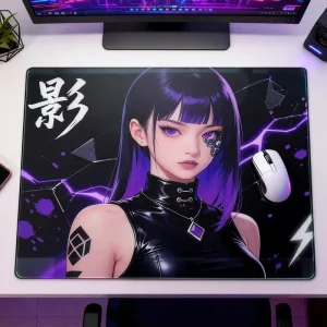 Esports Glass Mouse Pad with Smooth Hard Surface Precision Tracking Non-Slip Base for Gaming