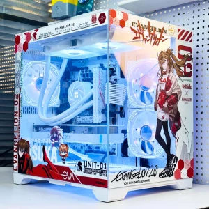 Evangelion Asuka Unit 01 DIY Ayanami Rei Cartoon Anime Character Case M Atx Sea View Room Customized Cartoon Computer Case