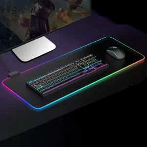 Extra Large Custom RGB LED Gaming Rubber Mouse Pad 4mm Thick 25cm*30cm Household Use