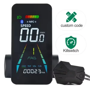 F4 NFC Startup Electric Bicycle Computer Screen, Digital Stopwatch, Speedometer, LCD Display, Odometer