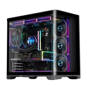 FULL Tower ATX Desktop Computer Case with Curved Glass 10 Fan Slots 360 Water Cooling