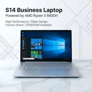 Factory 14.1 Inch AMD Ryzen 5 6600H 4.50GHz Laptop Windows 11 IPS Full HD Business Laptop