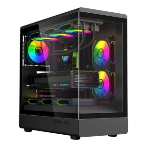 Factory Black Gaming PC Case Metal SPCC No-Screws Dust Filter Liquid Cooling Support
