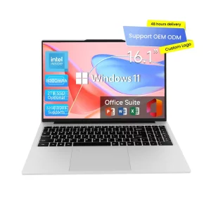 Factory Brand New 16.1″ Inch Business Laptop Metal Body Windows 11 Intel 4 Core 1.7GHz SSD IPS Display English