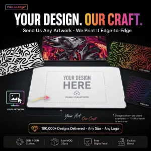 Factory Custom Personalized Gaming Desk Mat Any-Size Sublimation Mousepad Waterproof OEM ODM
