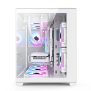 Factory Customized Mid Tower MicroATX Gaming Computer Case with Side Panel Window, RGB Fan, and Front USB Ports