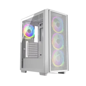 Factory Direct ATX Mid Tower Computer Case with Cooling Fan and Plastic Construction