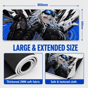 Factory Direct Custom Gaming Mouse Pad Anti slip Rubber Base with Stitched Edges Custom Color & Logo Stock for Gaming Office Use