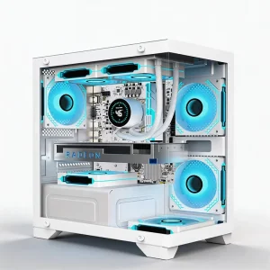 Factory Direct MATX ITX Gaming Computer Case High Airflow 7 Fans Support 360mm Liquid Cooling 345mm GPU Boitier PC Gamer