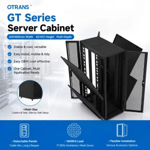 Factory Direct ODM OEM JDM 19 Inch Server Cabinet, 42U 47U, SPCC Steel, Lockable Data Center Rack Enclosure