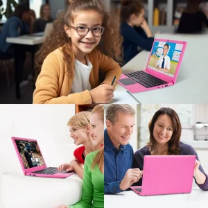 Factory Direct Sale 10.1 Inch Mini Laptop 4GB+128GB Android 12 IPS US English Keyboard for Students and Kids