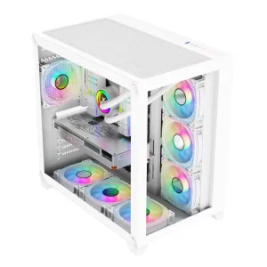 Factory EATX Full Tower Gaming PC Case, White
