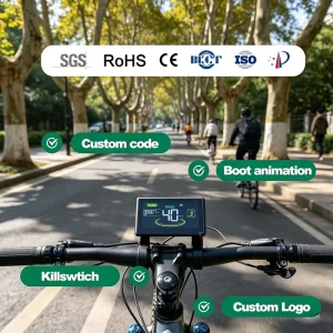 Factory Electric Bicycle LCD Screen Display 36V 48V Digital Display Speedometer