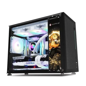 Factory Gaming RGB Fan Case Mid Tower MATX PC Case Server Chassis DIY Graffiti