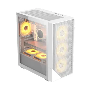 Factory High Airflow Mesh Front Panel Mid-Tower Micro-ATX Gaming PC Case White