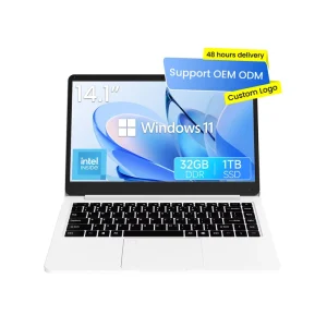Factory Intel Laptop 14.1 Inch English Keyboard Windows 11 SSD IPS Quad-Core 1.7GHz Wi-Fi Business Laptop