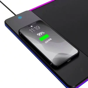 Factory LED Non slip Mouse Pad RGB Large Game Mouse Pad 10W Wireless Fast Charge Mouse Pad