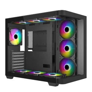 Factory OEM Curved Tempered Glass ATX Mid Tower PC Gaming Case