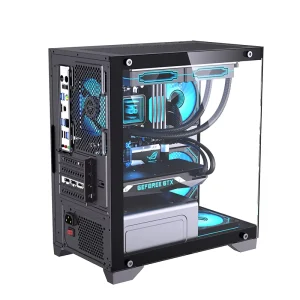Factory OEM Tempered Glass Gaming PC Case M-ATX ITX USB 3.0 Mid Tower RGB